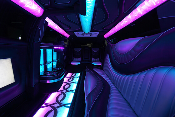 Inside a party bus