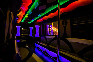 lights in our party bus rentals