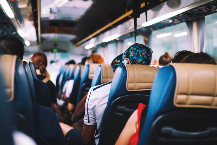 Charter bus seats